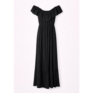 Express Black Off-Shoulder Maxi Dress